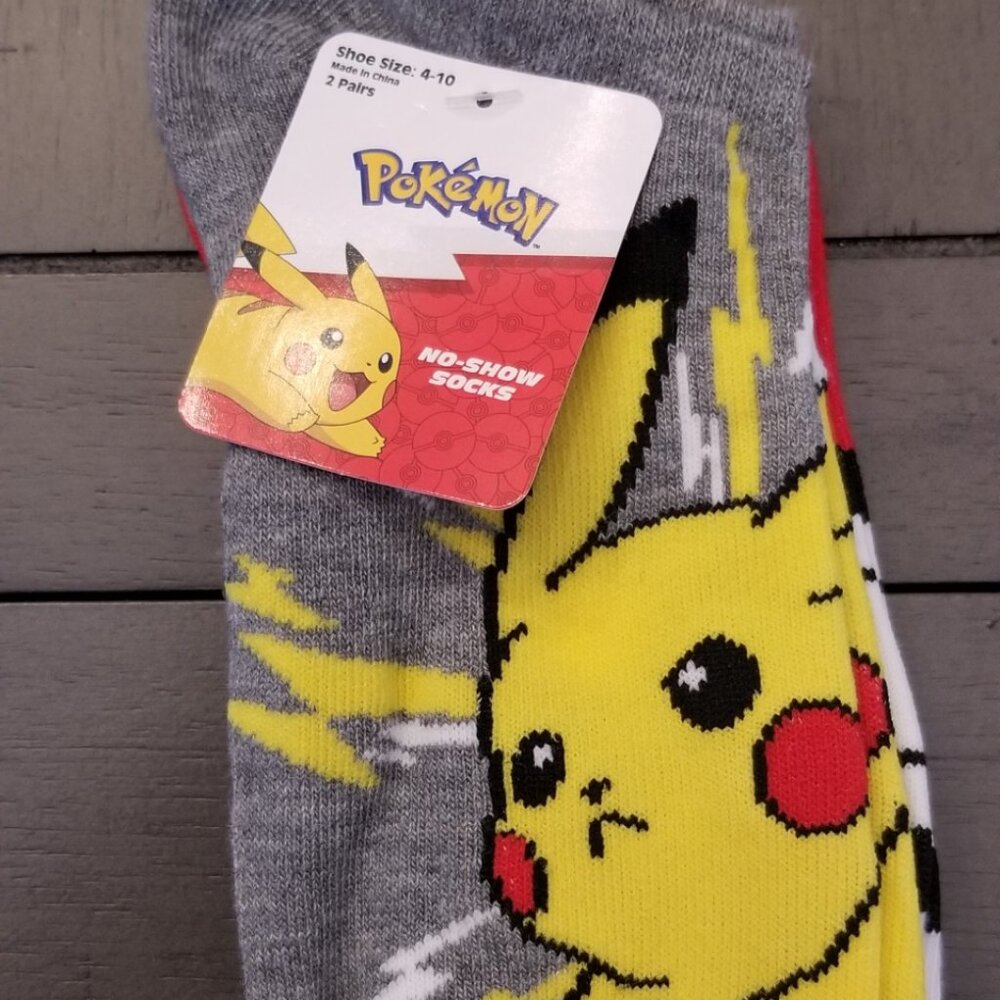 Pokemon Pikachu No Show Socks - 2 Pack
